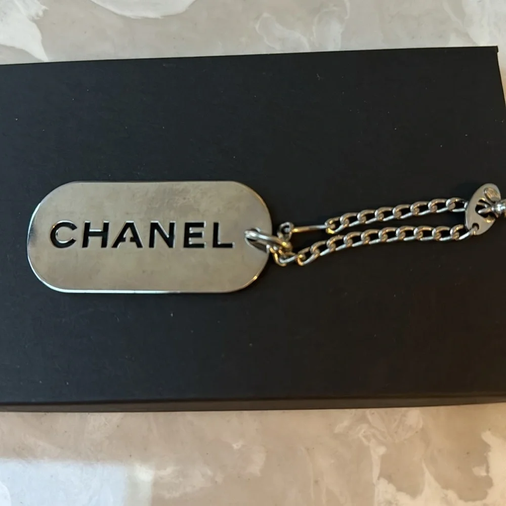 Authentic Chanel Silver Hardware Bag Charm #74712C14B